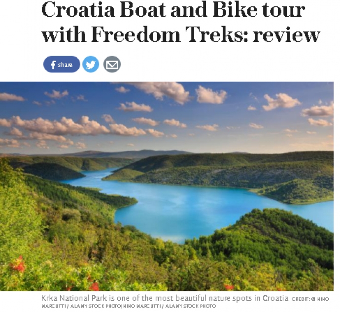 Croatian Bike and Boat Tourism Featured in Daily Telegraph